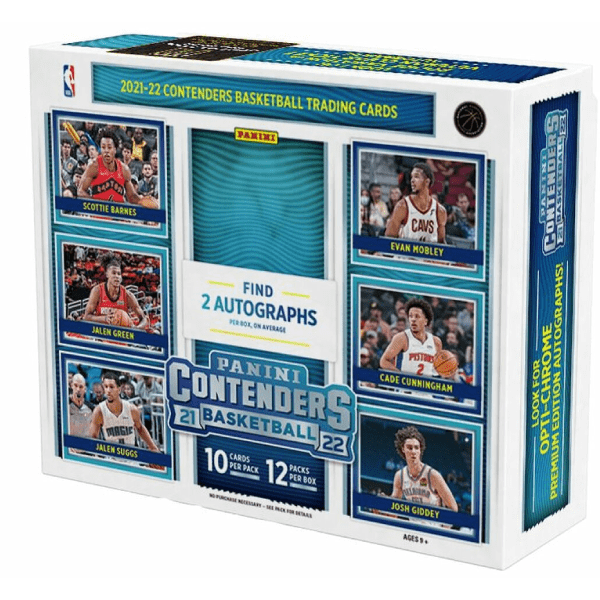 2021/22  Panini Contenders Basketball Hobby Box (12 Packs, 10 Cards Per Pack)