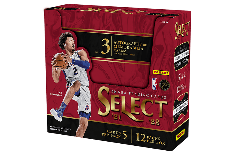 2021-22  Panini Select Basketball Hobby Box (12 Packs, 5 Cards Per Pack)