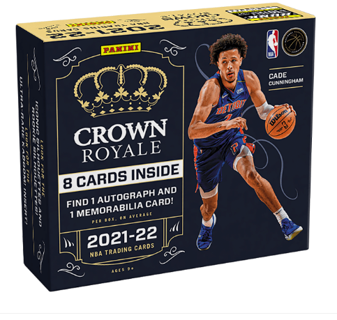 2021/22 Panini Crown Royale Basketball Hobby Box (8 Cards Per Box)