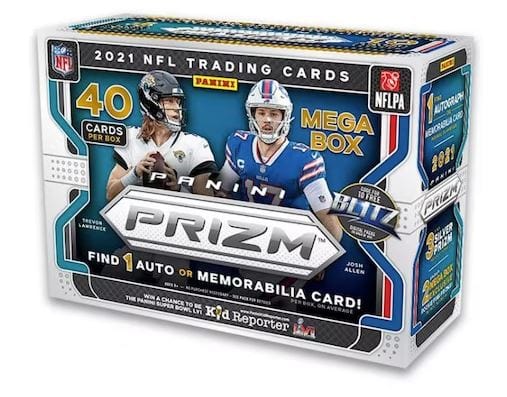 2021 Prizm Football Mega Box (Pink Prizms) (10 packs per box, 4 cards per pack)
